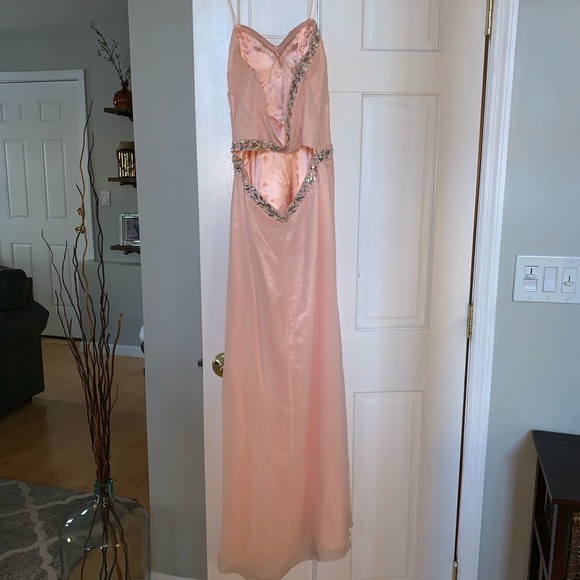 Blush colored prom dress